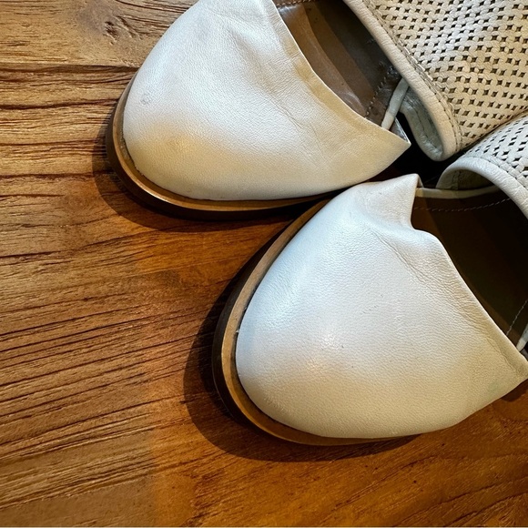 House of Harlow 1960 Esperanza Flats Women’s White Leather Ankle Strap Shooties - Picture 8 of 16